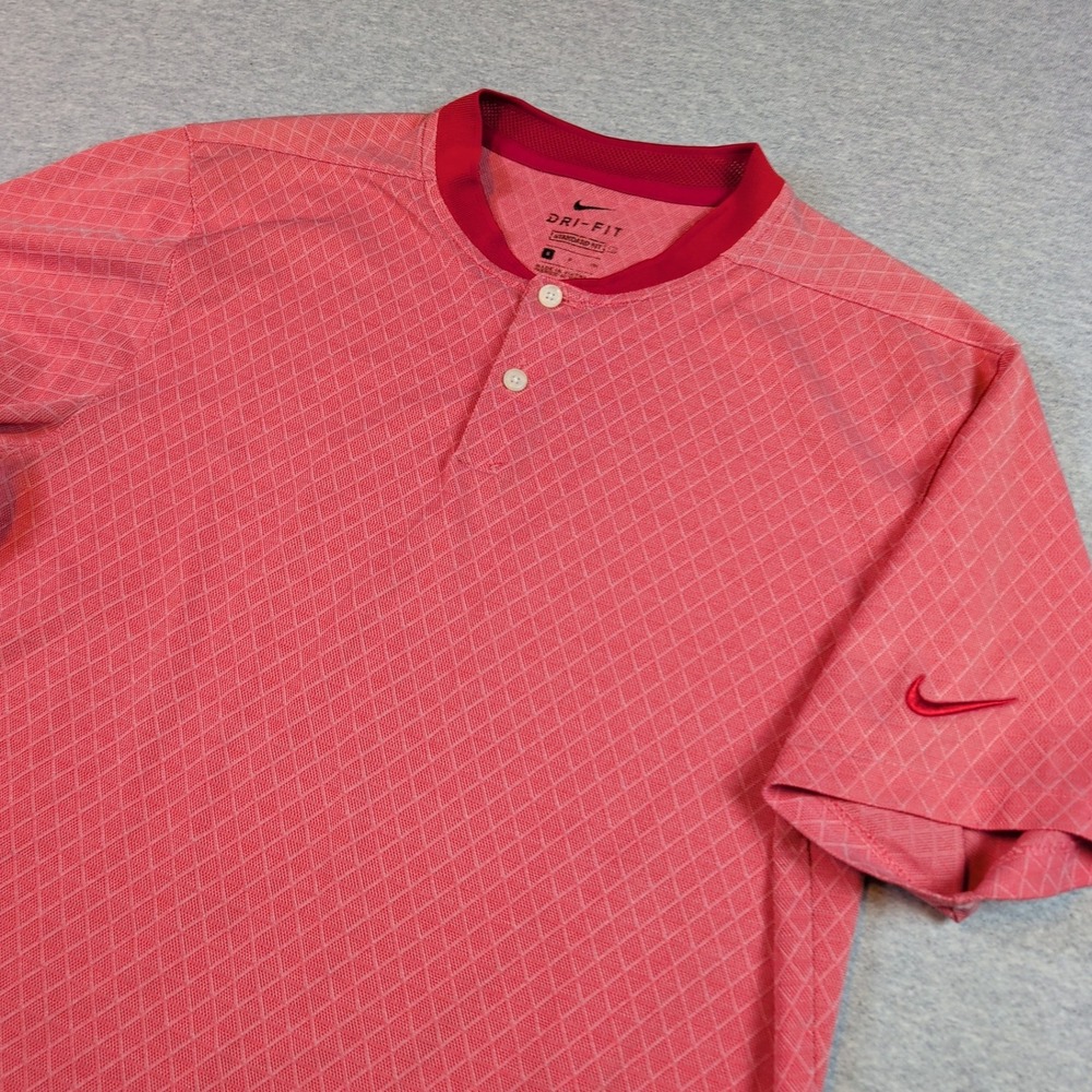 Nike Golf Dri-FIT Blade Collar Red Diamond Polo Shirt CI7911-657 Mens S